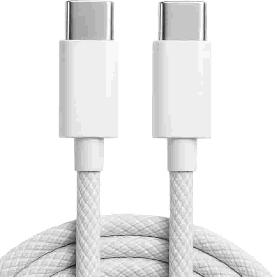 Cabo USB-C Tipo C 60W Trançado 1M Premium De Nylon Compatível com iPhone 15, 15 Pro/Max, iPhone 16, 16 Pro/Max, iPhone 17, 17Pro/Max, Samsung Galaxy, IOS/Android