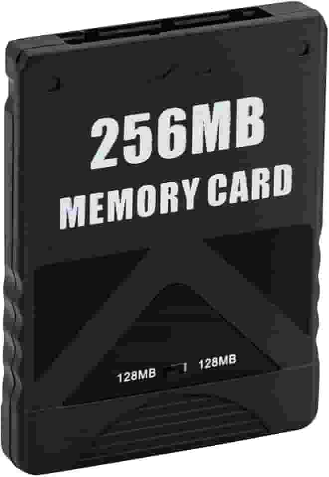 Mcbazel Cartão de Memória de Jogo de Alta Velocidade de 256 MB para Playstation 2 - Preto (1 Pacote)
