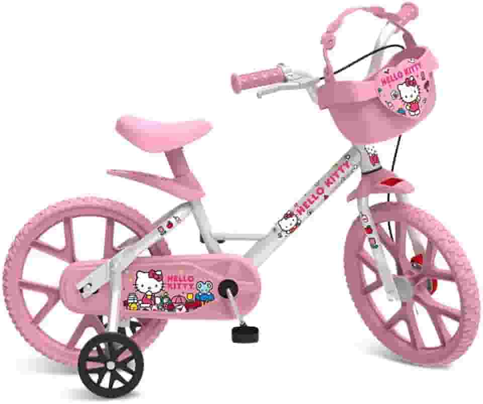 Bicicleta Aro 14 Hello Kitty Rosa Bandeirante