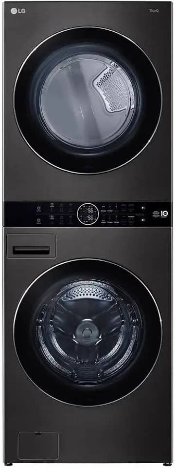 Lavadora de Roupas Lava e Seca Wash Tower LG 17KG Aço Escovado Preto 220V WK17BS6A