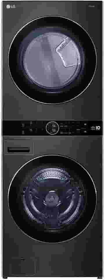 Lavadora de Roupas Lava e Seca Wash Tower LG 17KG Aço Escovado Preto 220V WK17BS6A