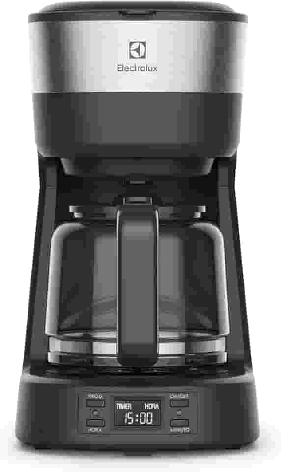 Cafeteira Elétrica Electrolux inox filtro permanente removivel capacidade 1,2L 30 xicaras função timer painel digital desligamento automatico ECM25 220v