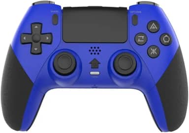 Controle de jogo sem fio para PS4/PC/Android/iOS, gamepad Bluetooth com Turbo, vibração dupla, movimento de 6 eixos, programação macro, bateria de longa duração, compatível com jogos PS4 no PS5 (azul)