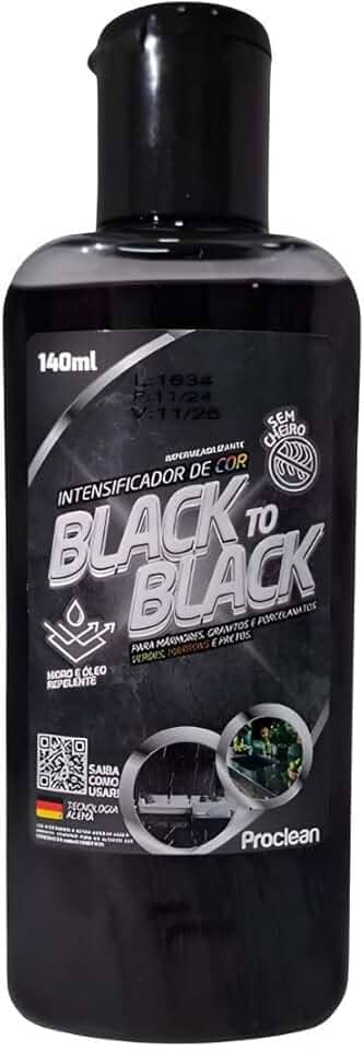 Limpa Granito Mármore porcelanato Realça Cor Black To Black Brilho Revitalizador