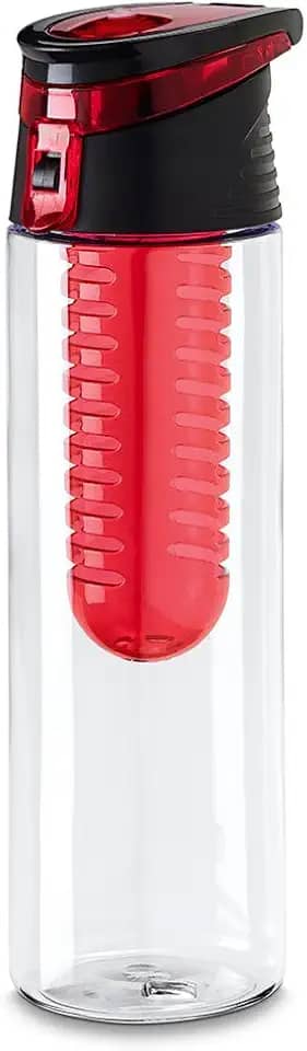 Garrafa Detox 740 ml com Infusor Splash TopGet (Vermelho)