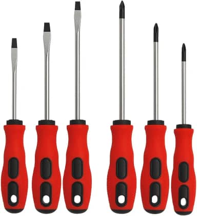 Kit de Chaves de Fenda e Phillips Imantadas – 6 Peças Profissionais com Cabos Ergonômicos e Alta Resistência
