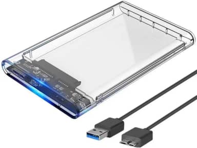Case Externa Para HD transparente Alta Velocidade e Conexão USB 3.0 Transmissão de 6gbps Sata 3 Suporta SSDs e HDs de até 3TB Transparente Premium