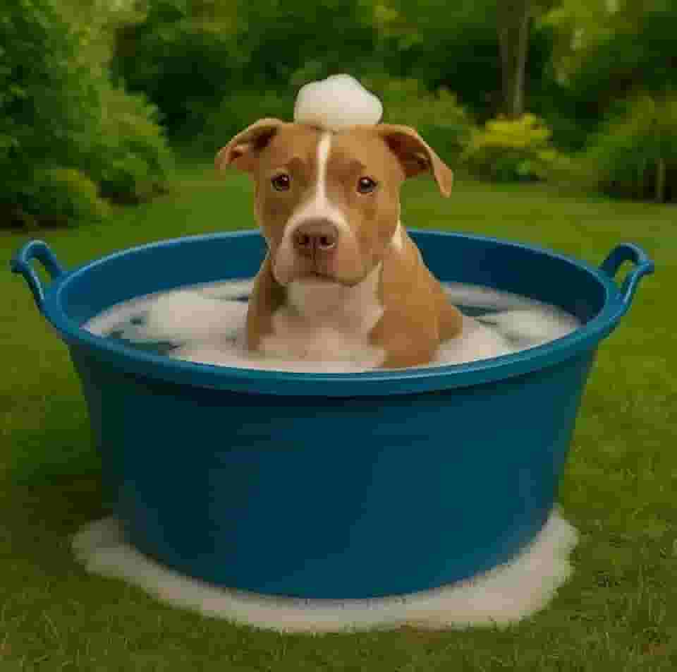 Bacia Grande Plástico 80l Banho Pet Pit Bull Dog C/Alças