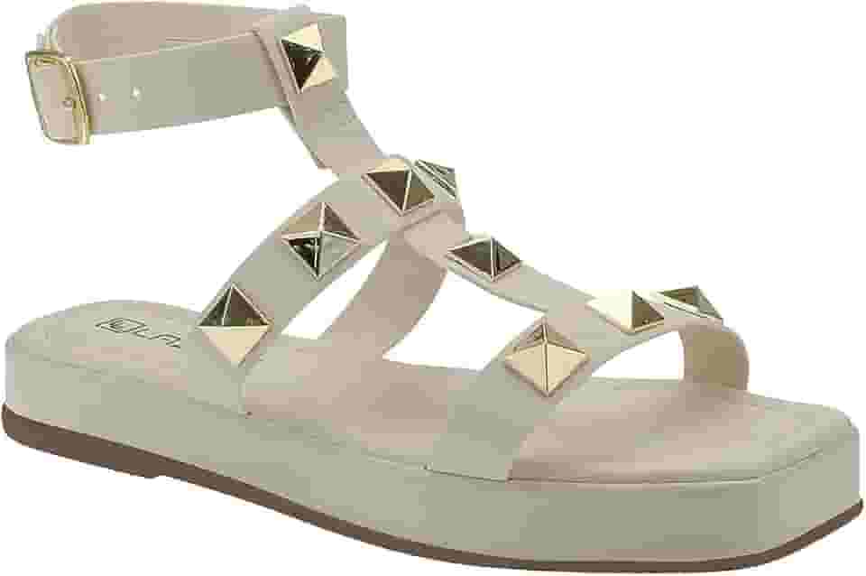 Sandália Papete Feminina Flatform Plataforma Rasteira Lazzlu