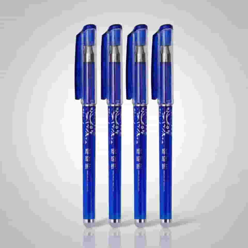 Kit 4 Caneta Apagável Mágica Ponta Fina 0.5mm Azul Fantasminha Canetas Que Apaga