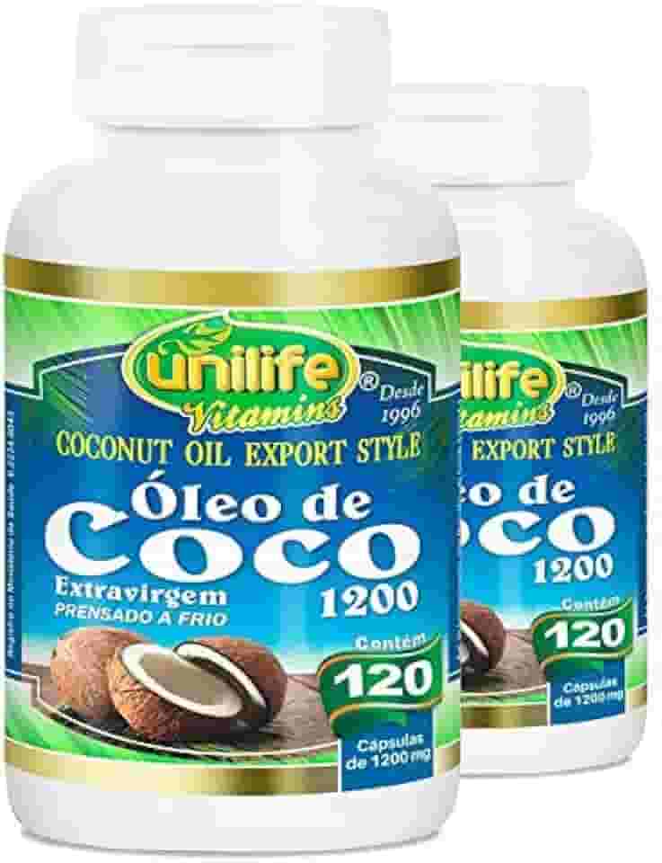 Kit 2 Óleo de Coco Extra Virgem Unilife 120 Cápsulas