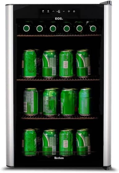 Cervejeira Eos Bierhaus 76 Litros Frost Free com Compressor e Porta de Vidro com Inox Ece80 110v