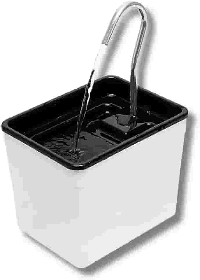 Bebedouro para Gatos Silencioso e Econômico, Fonte de Água Automática que Não Gasta Energia e Não Faz Barulho(Branco)