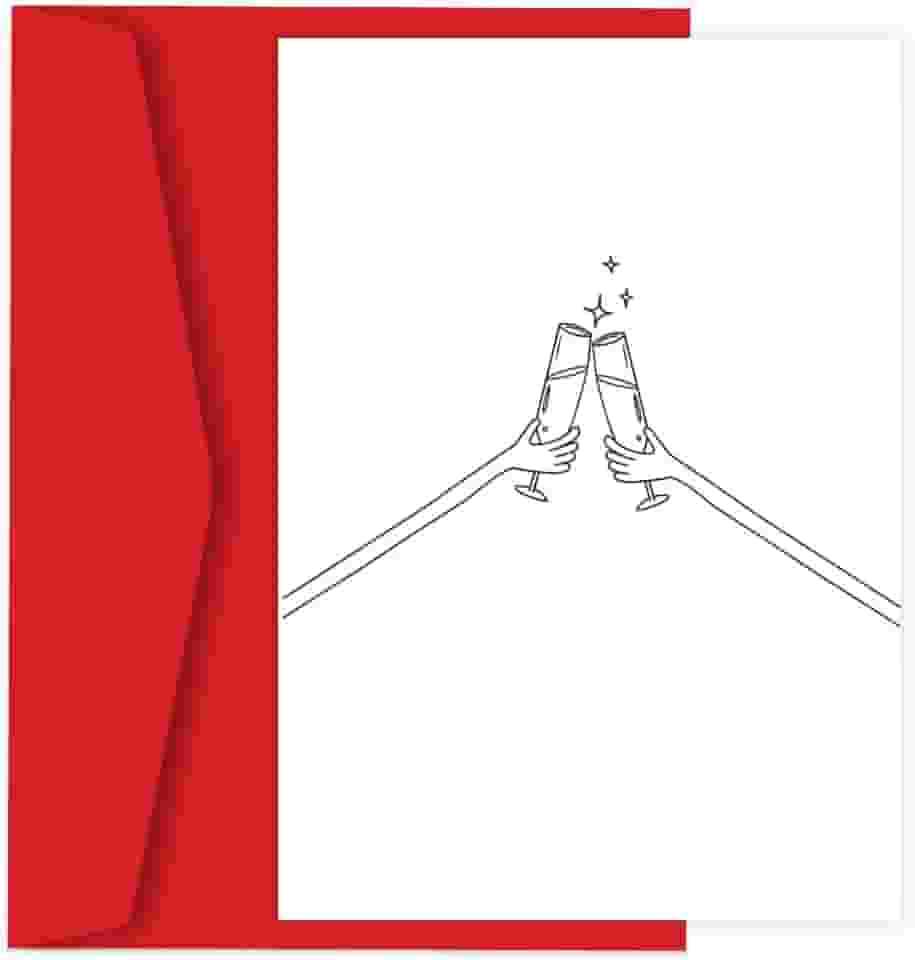 Cartão de Presente Gluuck Fine Line com Envelope, A6 14,8x10,5 cm, Papel Photo Matte 240g/m², (Comemoração)