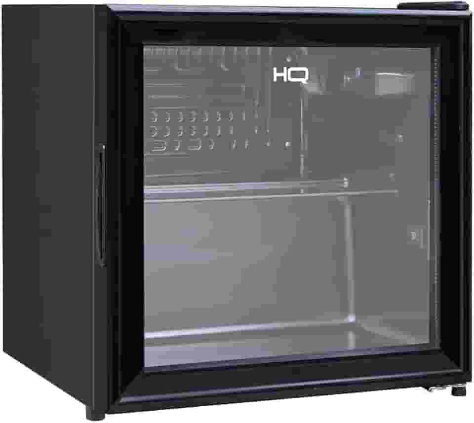 Frigobar Expositor Vertical HQ Vidro Duplo 50 Litros Preto HQ-50FBPV (127V)