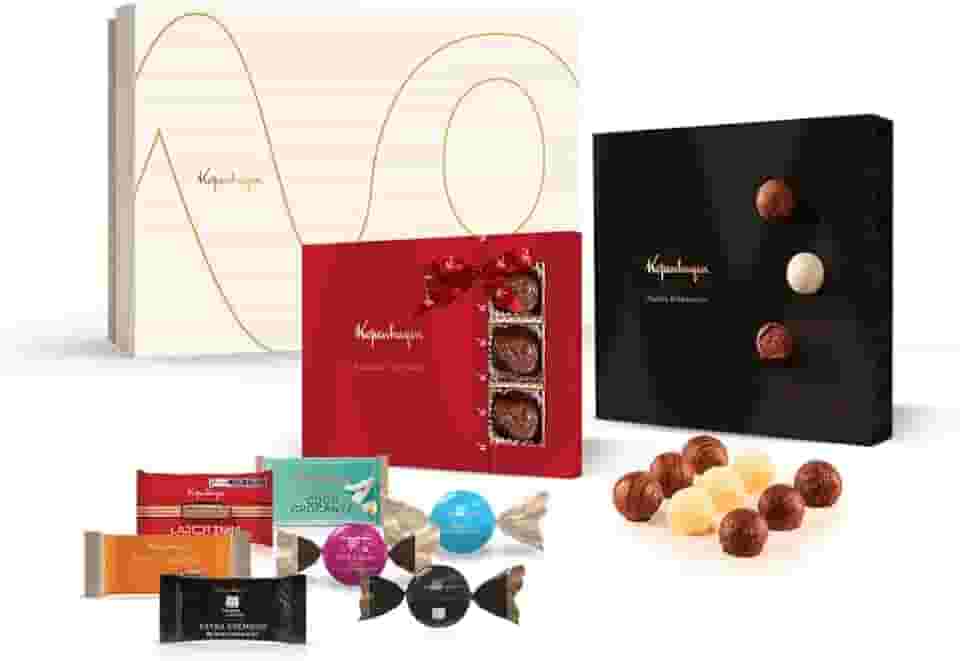 Kit Caixa Chocolate Kopenhagen Presentes Favoritos com trufas, bombons e mil delícias diversas Dia das Mães Namorados