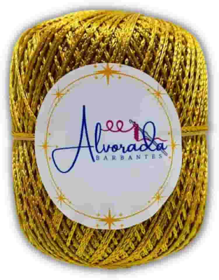 Linha Fio Alvorada 100g Novelo Croche (Semelhante Linha Encanto) (Dourado)