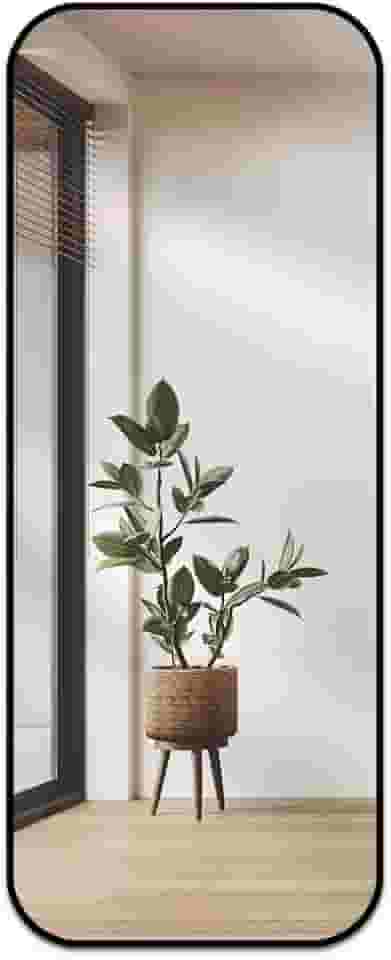 Espelho Retangular Super Grande 70x160 com Cantos Arredondados – Corpo Inteiro, Design Moderno e Elegância para Qualquer Ambiente (Preto)