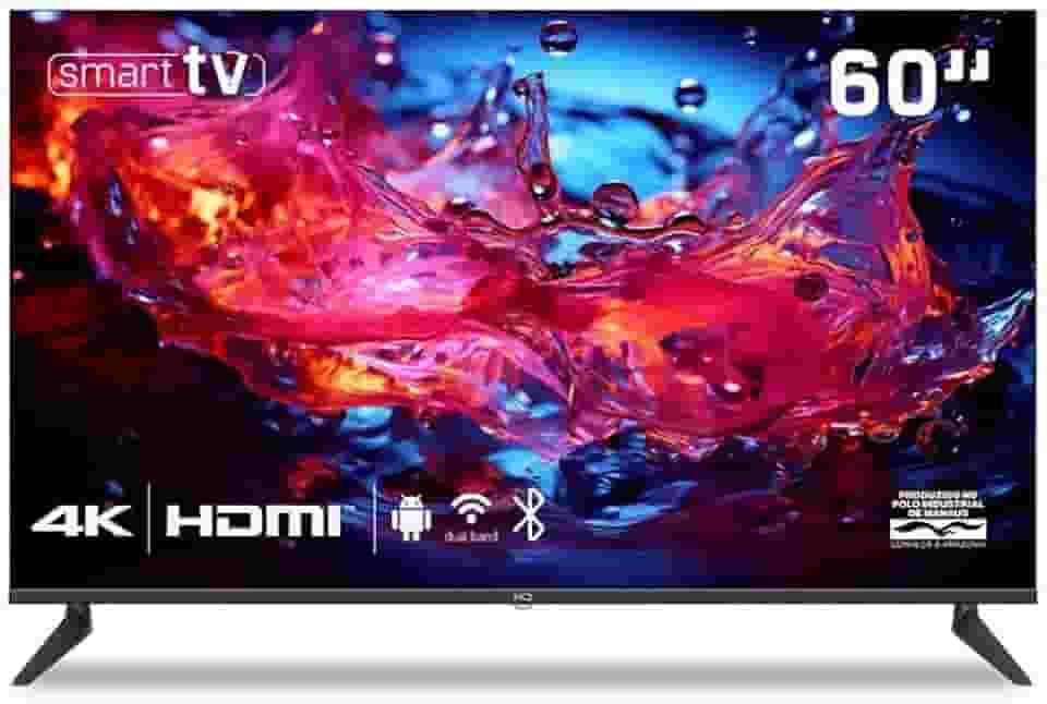 Smart TV HQ 60' 4K tela sem bordas design Slim HQS60NKHM