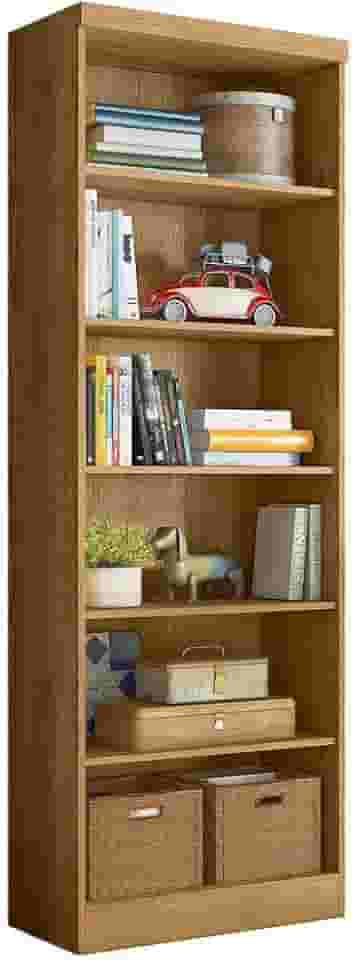 Estante para Livros e Decoração 6 Prateleiras Freijó - Belliv Decor