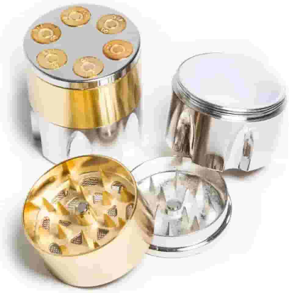 Dichavador Triturador De Metal 3 Partes Munição Bala Tambor