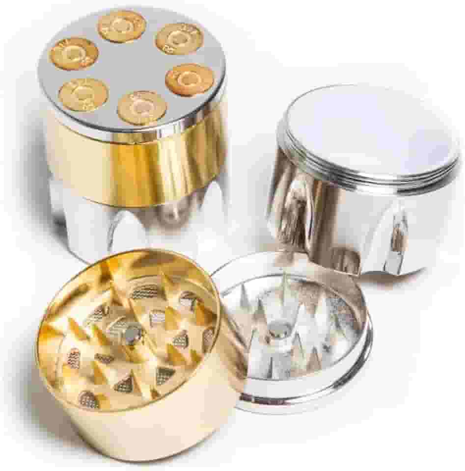 Dichavador Triturador De Metal 3 Partes Munição Bala Tambor