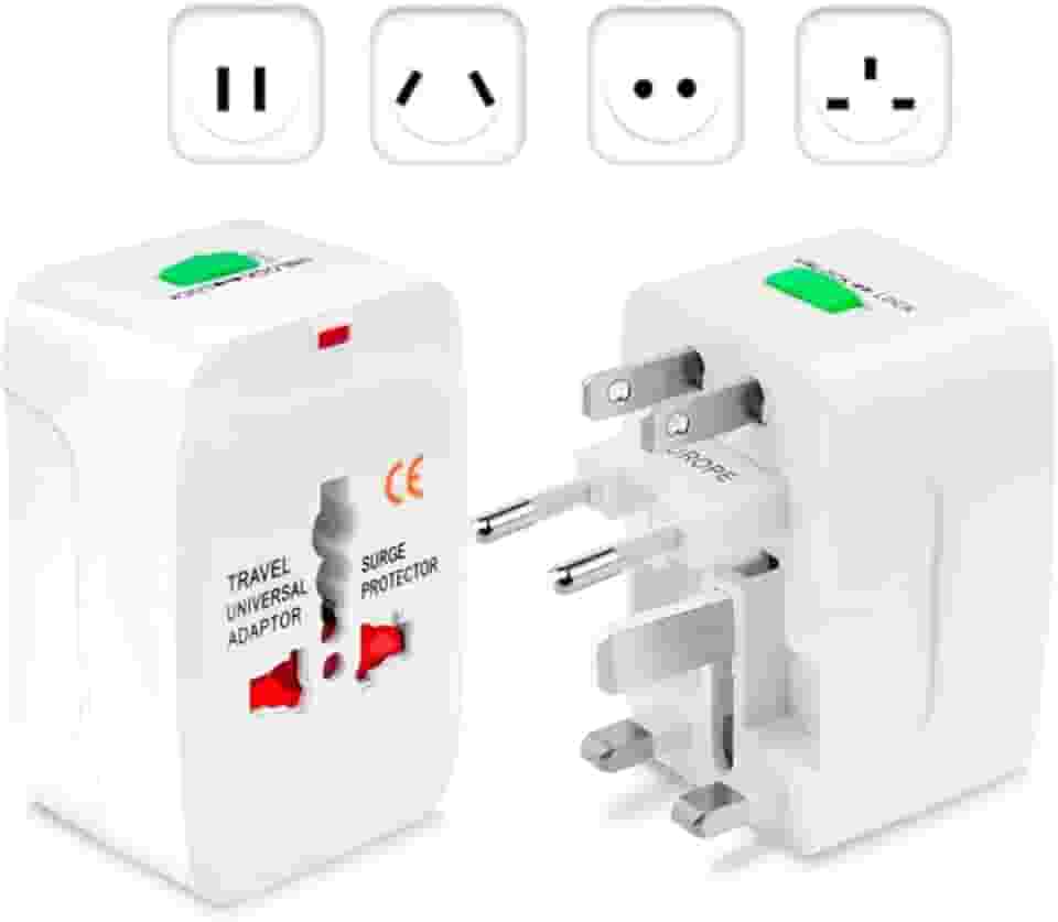 Adaptador Universal de Tomadas com Plug Internacional – Compatível com EUA, Europa, Ásia e Brasil – Portátil, Seguro e Bivolt – Ideal para Viagens e Casa – Linha Premium