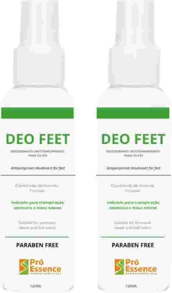 Deo Feet 120ml O Melhor P/Hiperidrose Bromidrose Original Kit 2 Frascos
