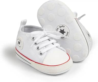 Tênis unissex para bebês meninos meninas cano alto macio sola antiderrapante recém-nascidos bebês primeiros andadores sapatos jeans