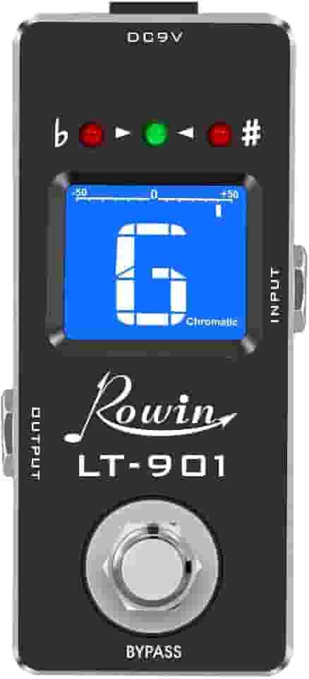 Rowin Pedal Afinador De Guitarra Afinador Cromático De Alta Precisão Com Display Lcd Para Guitarra Baixo Voline True Bypass Lt-901