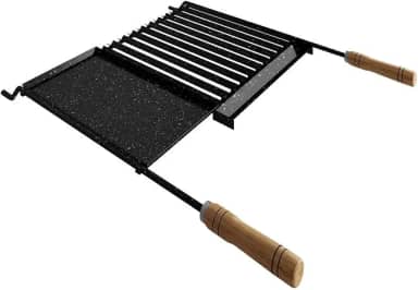 Qualinox, 775021, Grelha Esmaltada Para Churrasco Peixe Carne Chapa Auxiliar, cor Preto, Aço