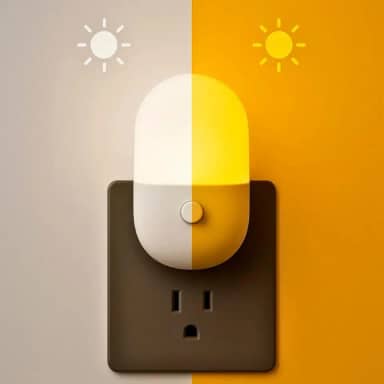 Abajur LED Mini Noturno Bivolt para Quarto Infantil: Luminária de Tomada em Acrílico - Luz Suave e Confortável para Bebês e Crianças - Kit com 02 Unidades