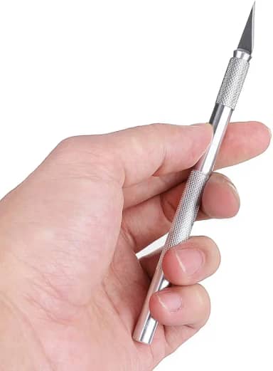 Estilete De Precisão com 6 Laminas, Bisturi Para Artesanato, Corte Preciso,Modelismo