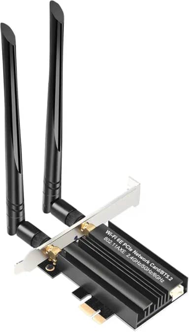 LuxLam Placa WiFi 6E PCIe WiFi para PC de mesa AX7922 pro, até 5400 Mbps, Bluetooth 5.2, WPA3, adaptador sem fio 802.11AX Tri Band com MU-MIMO, compatível com Windows 10/11 (64 bits*)
