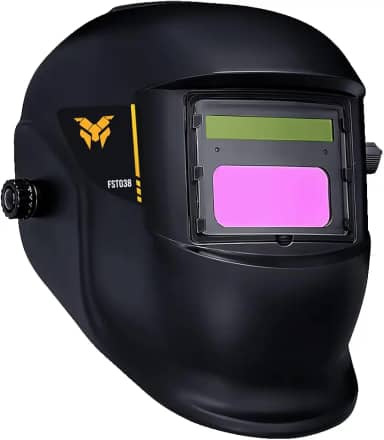 Máscara de Solda Automática Fasterr FST038 DIN 11 com Proteção UV/IR, 2 Sensores ARC e Escurecimento Rápido – Classe Óptica 1/1/1/2