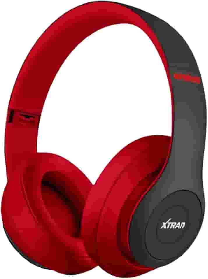 Fone De Ouvido Bluetooth 5.0 Bateria Longa Duração Sem Fio Headphone Extra Bass Dobravel Para Treino, Academia, Trabalho (Vermelho)