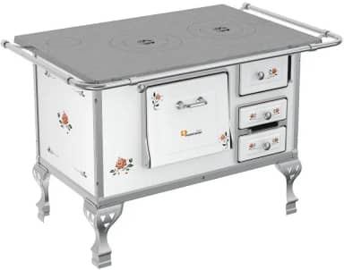 Fogão a Lenha Petrycoski N2 Esquerdo Floral Chapa em Ferro Fundido Sem Tampa