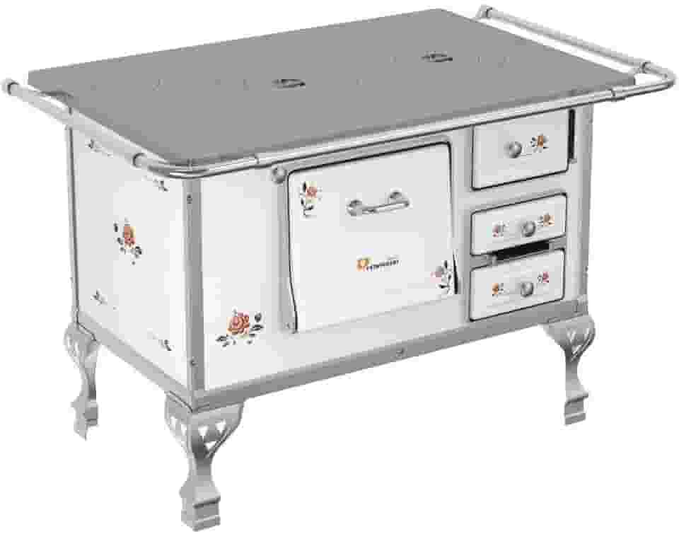 Fogão a Lenha Petrycoski N2 Esquerdo Floral Chapa em Ferro Fundido Sem Tampa