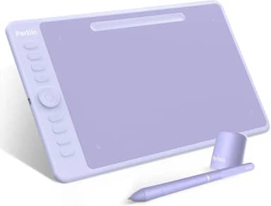 Parblo Tablet de desenho Intangbo M 10 x 6 polegadas, tablet gráfico digital com 8192 níveis, caneta Stylus sem bateria e 8 teclas de atalho, funciona com Window/Mac, Android, roxo