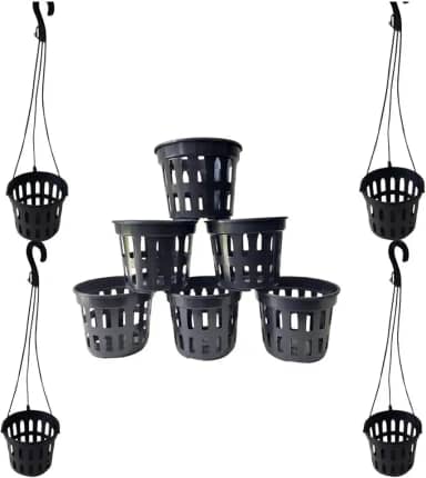 Kit 30 Vasos Vazados P/Plantas Orquídeas Pote 15+30 Hastes