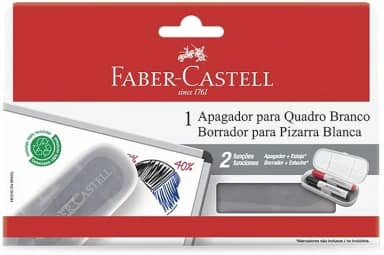 Apagador Quadro Branco Com Estojo - 01 Unidade, Faber-Castell, OF/522AP, Multicor