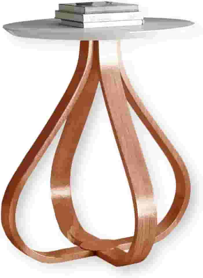 Mesa de Canto Bella Redonda Off White 70 cm