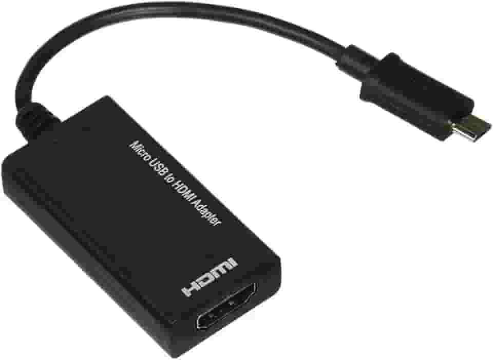 Adaptador Micro USB para HDMI MHL HDMHL HDTV da LEDMOMO com cabo de 20 cm para smartphones e tablets (preto)