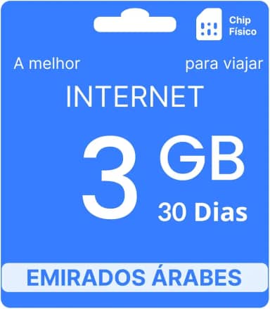 Chip Internacional Dubai - 3GB - 30 Dias - simfinity