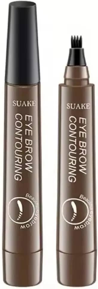 Caneta para sobrancelha à prova d'água | Sobrancelha para sobrancelhas selvagens, secage rápida, sem manchas, líquido (Marrom Escuro)