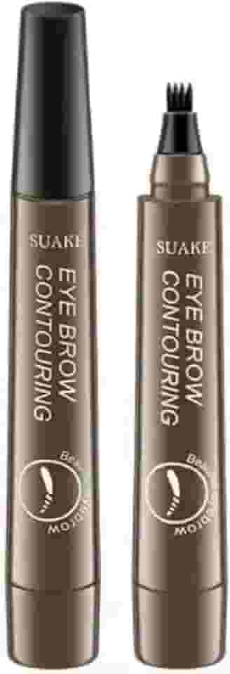 Caneta para sobrancelha à prova d'água | Sobrancelha para sobrancelhas selvagens, secage rápida, sem manchas, líquido (Marrom Escuro)