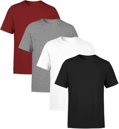 Kit 4 Camisetas Masculina Lisa Premium 100% Algodão