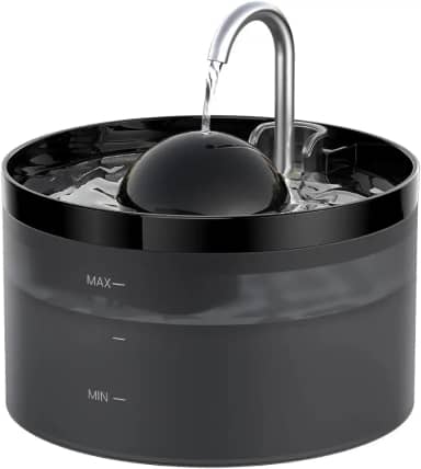 Bebedouro Fonte de Água 2,5L Silencioso Elevado Automático Preto Com Filtro Para Gato Pet Cachorros