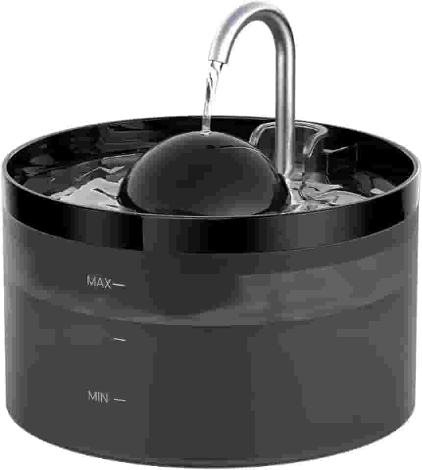 Bebedouro Fonte de Água 2,5L Silencioso Elevado Automático Preto Com Filtro Para Gato Pet Cachorros