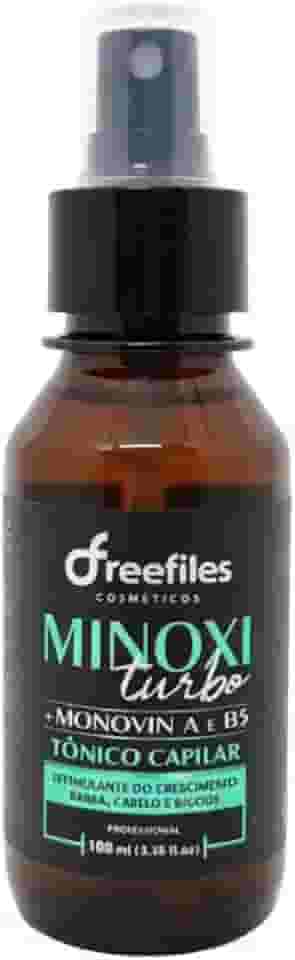 Freefiles Minoxi Turbo 100ml Tônico Capilar Tratamento Antiqueda Homens e Mulheres Crescimento Cabelo Barba e Bigode